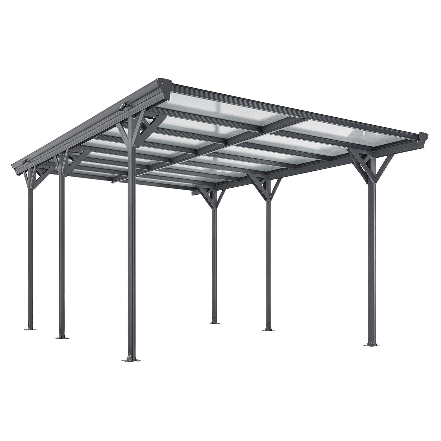 Juskys Carport mit Flachdach 5x3 m