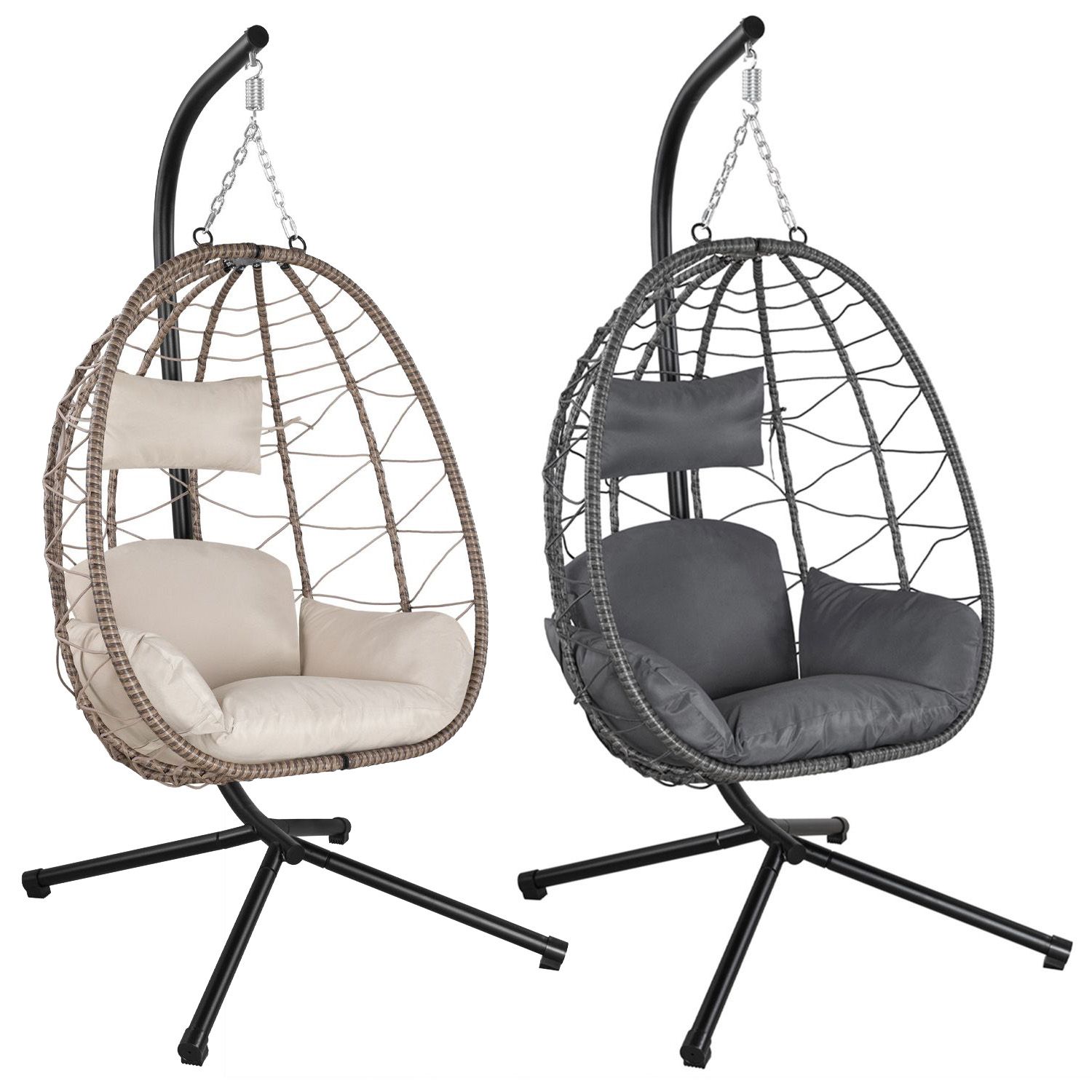 Hängesessel Kissen Set - Bequeme Polster Für Rattan Hängestuhl & Gartenschaukel