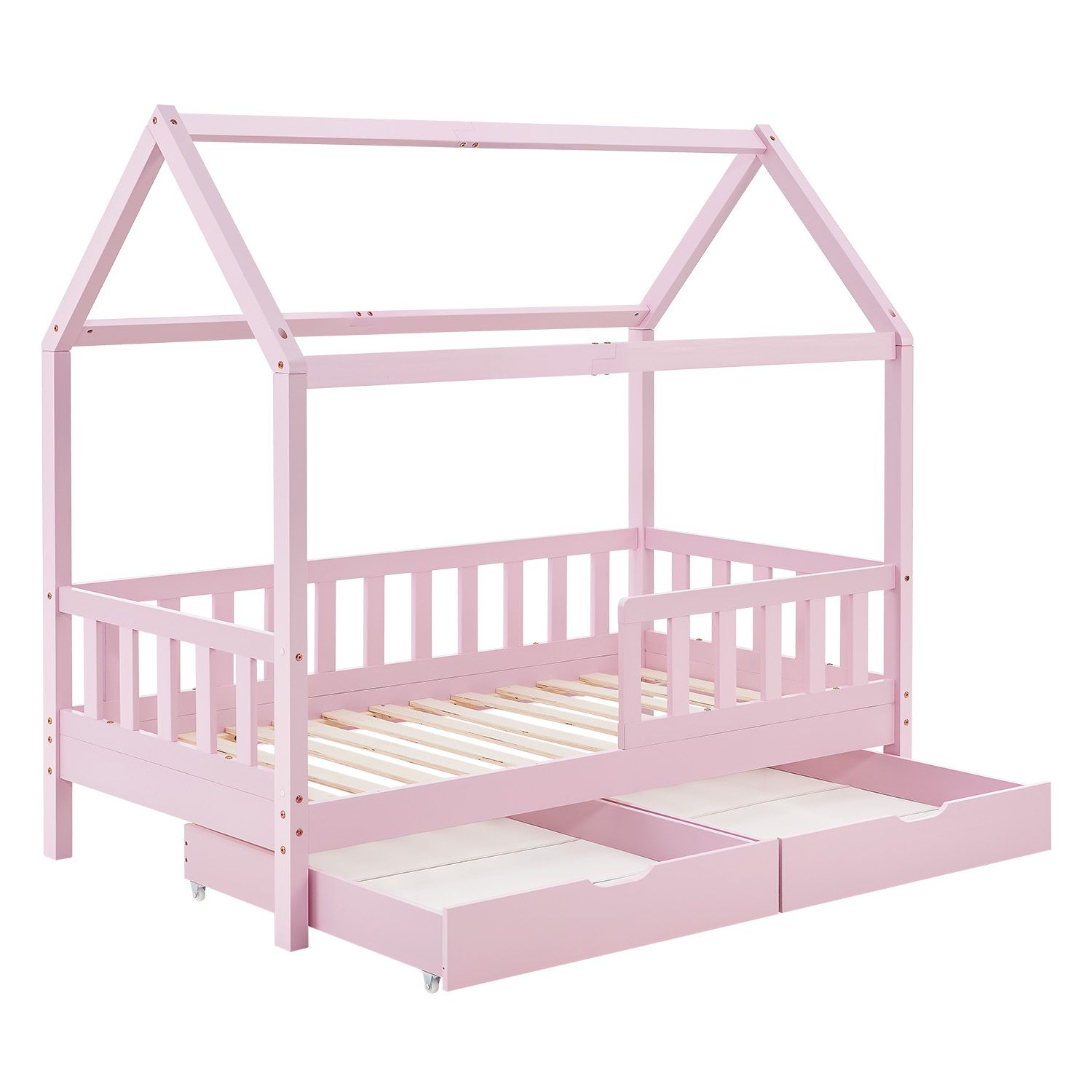 Juskys Kinderbett Marli 90 X 200 Cm Mit Bettkasten