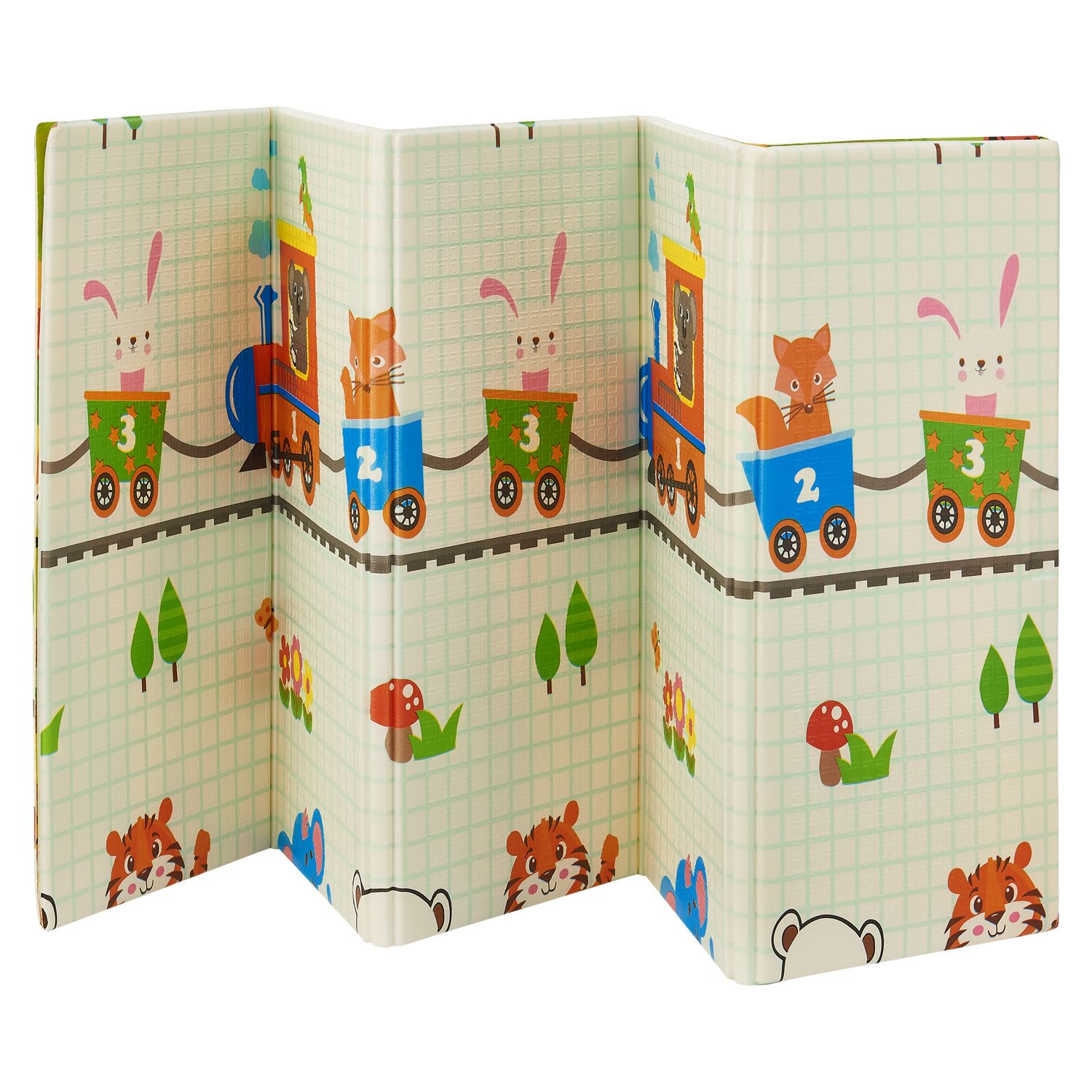 Juskys Kinder Spielmatte Toni 180x200 cm – XXL Matte mit Tieren