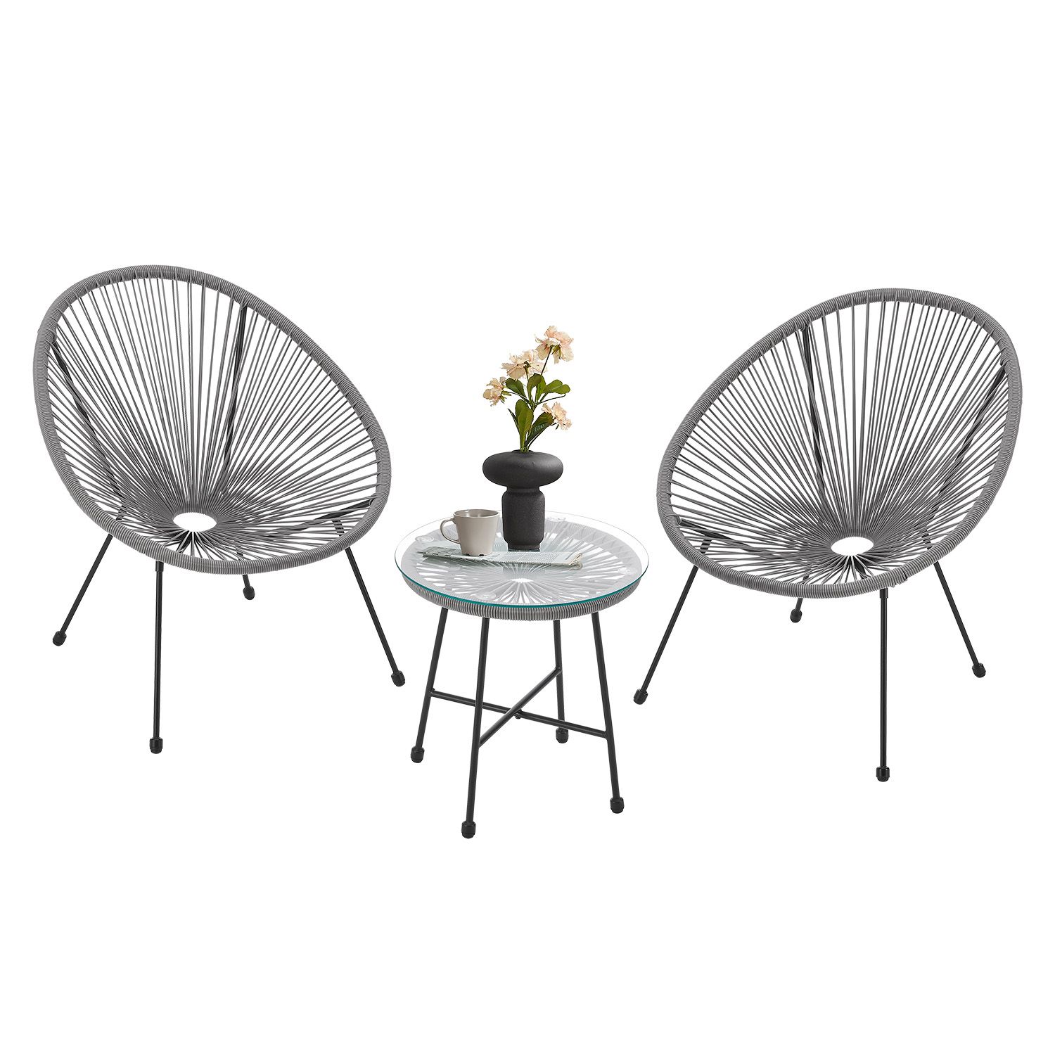 Set de meubles de balcon Ostana 3 pièces