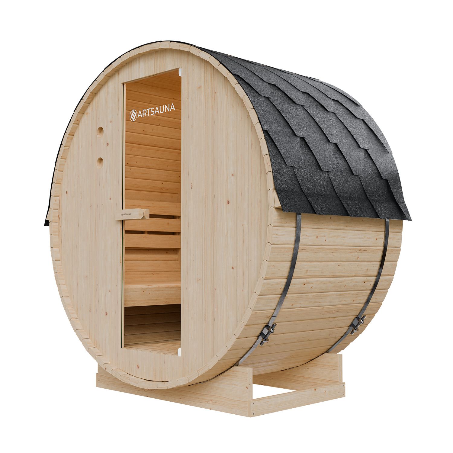 Artsauna Outdoor Fasssauna Spitzbergen 120 – 2 Personen