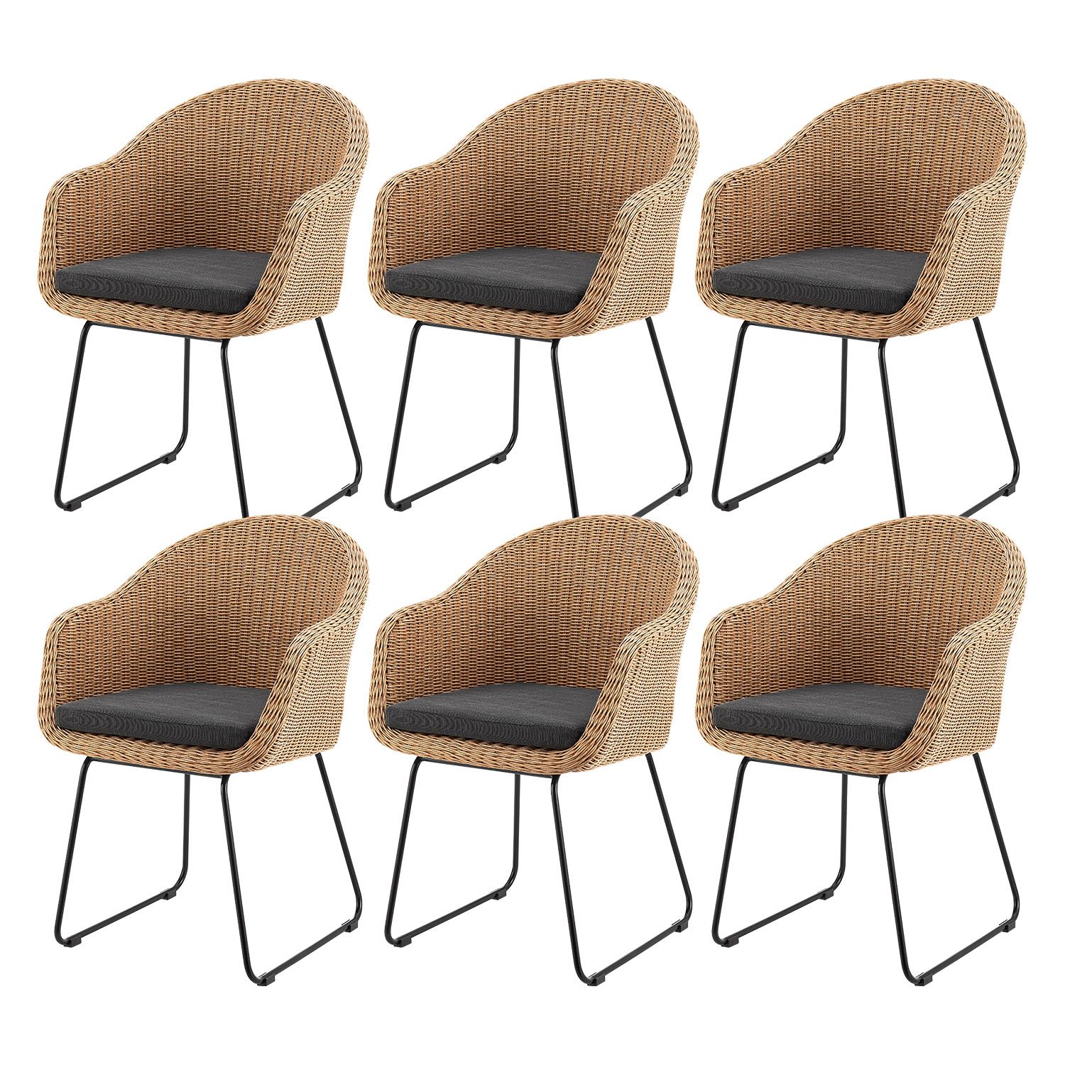 Fauteuil en rotin et osier Cody