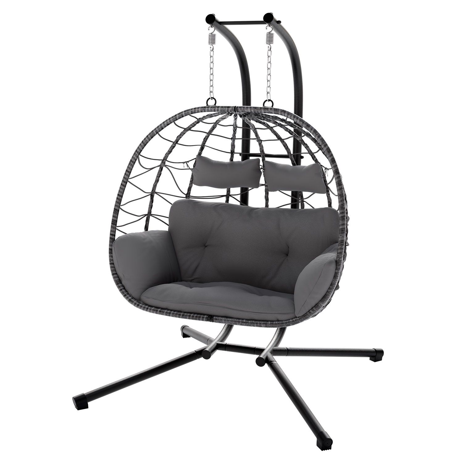 Juskys Polyrattan Doppelhängesessel Aria