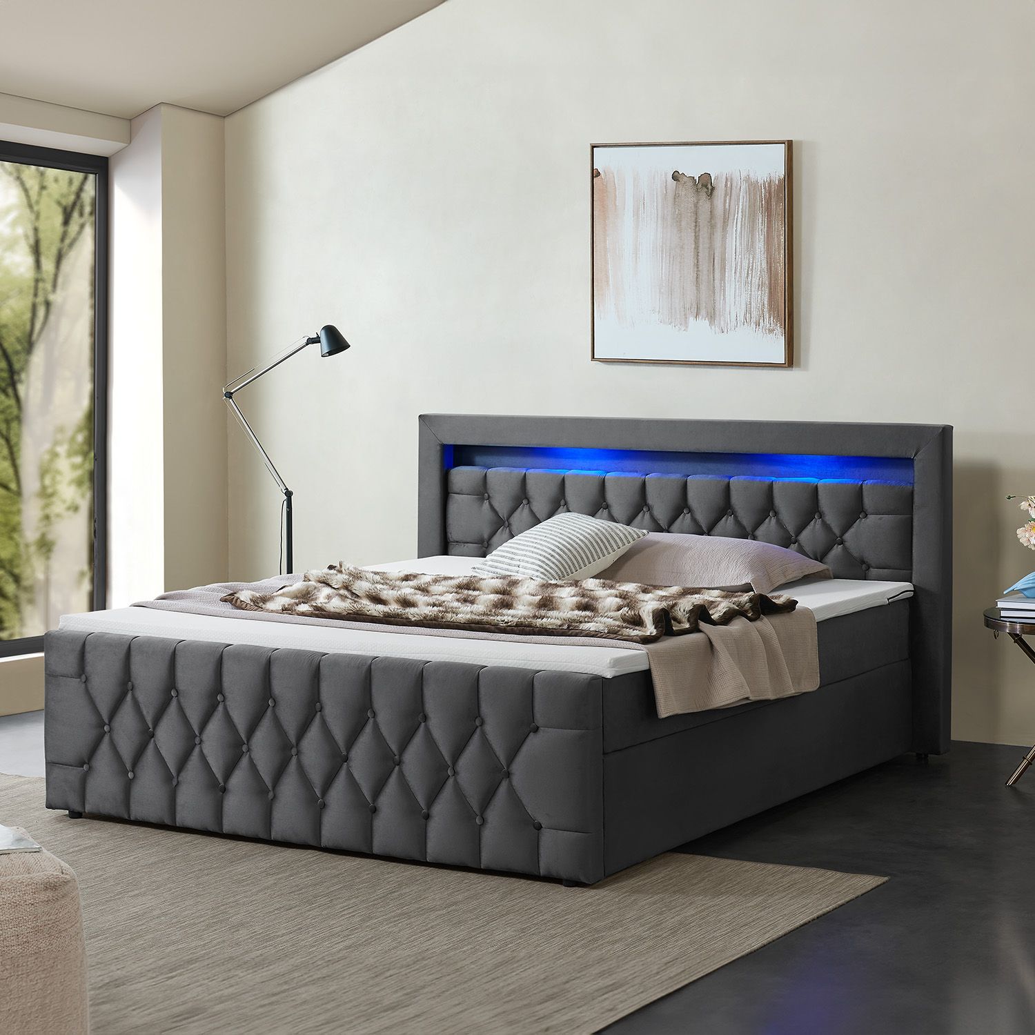 Boxspringbett Leona - Samt Image
