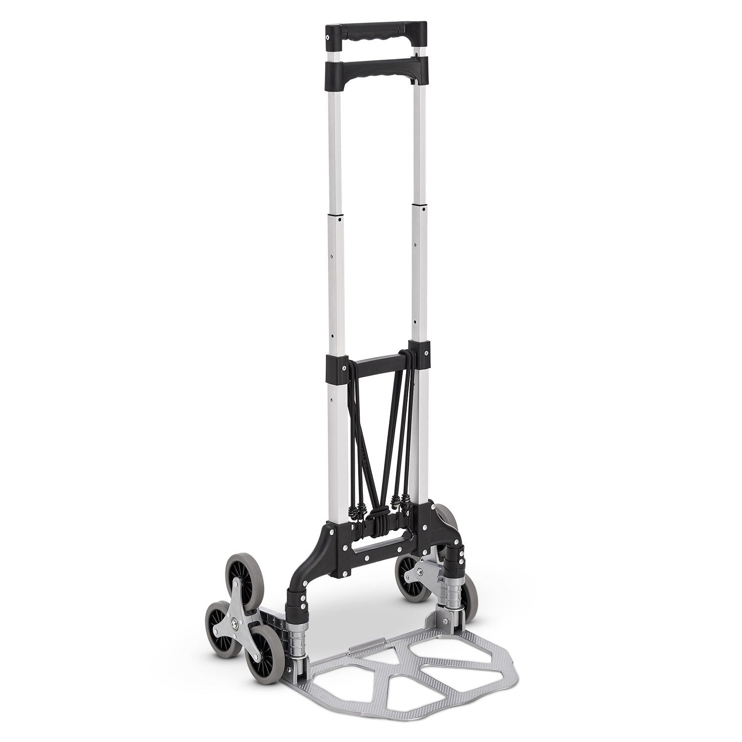Juskys Treppensackkarre klappbar – Aluminium Mini-Sackkarre für Treppen (bis 80 kg)