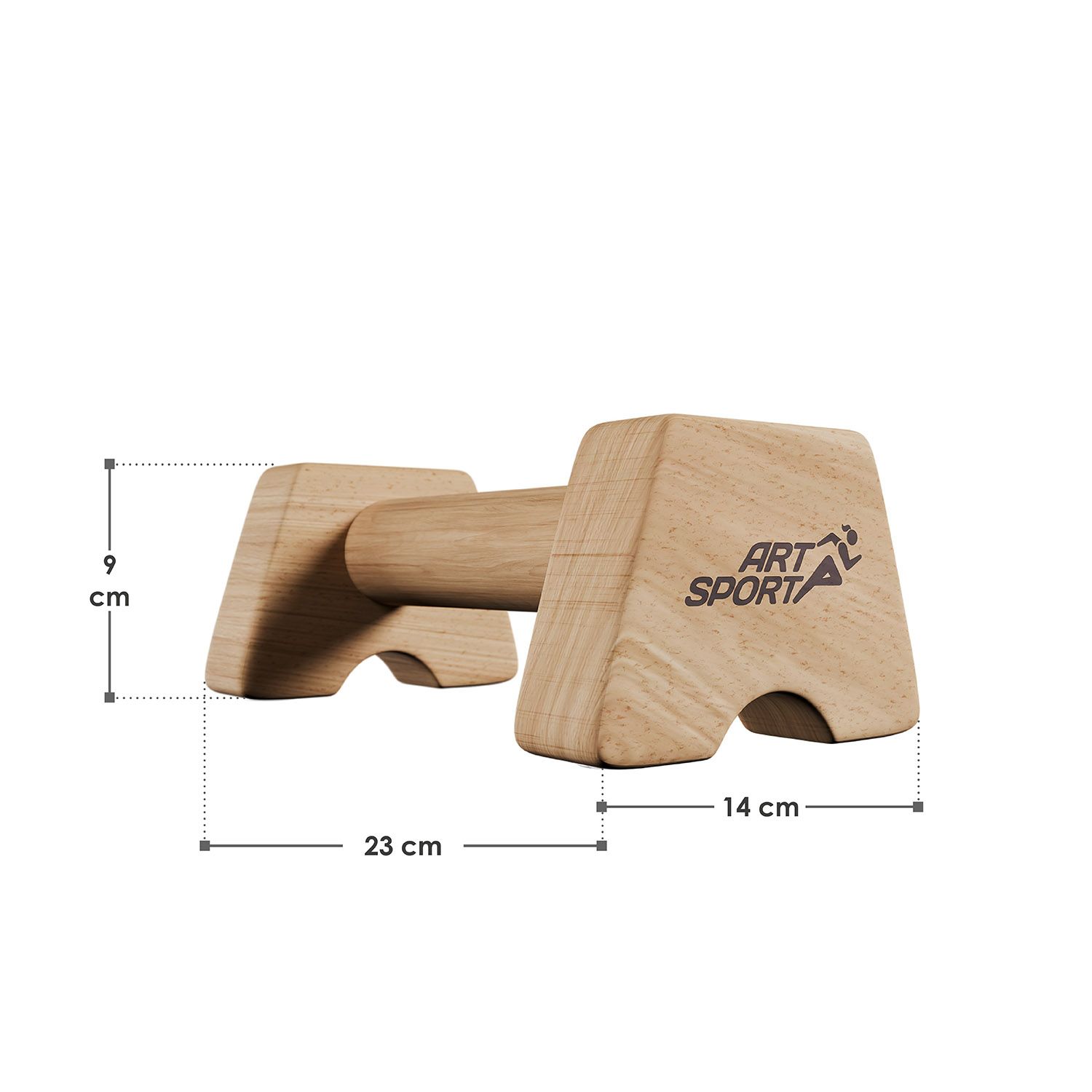 Abmessungsbild Robuste Liegestützgriffe aus Holz Abmessungsbild Robuste Liegestützgriffe aus Holz