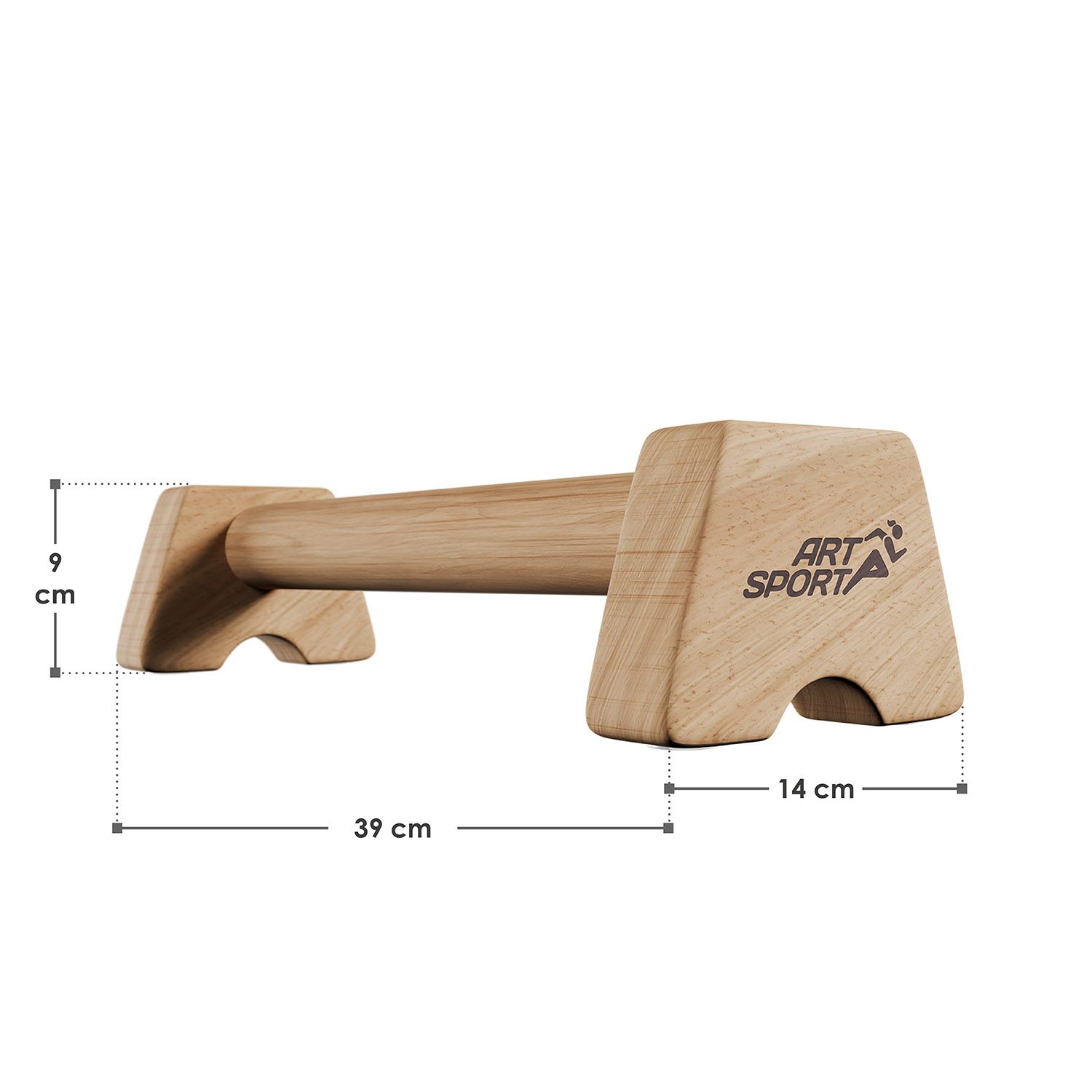 Abmessungsbild Robuste Liegestützgriffe aus Holz Abmessungsbild Robuste Liegestützgriffe aus Holz