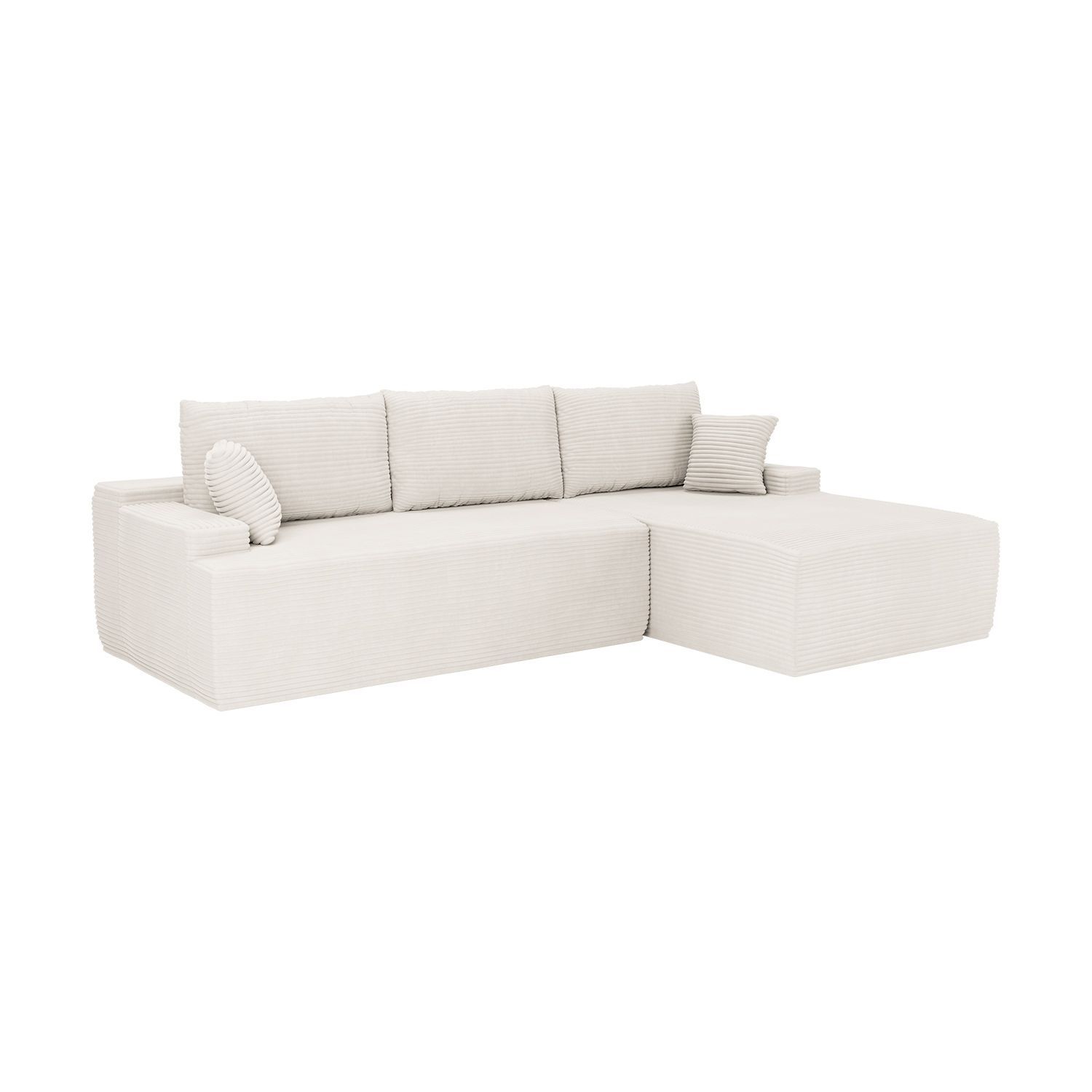 Juskys Sofa Coredo mit Cord Bezug & Dekokissen