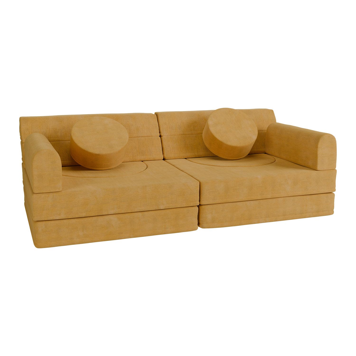 Juskys Kindersofa Kayo Mit Cord Bezug & Kissen