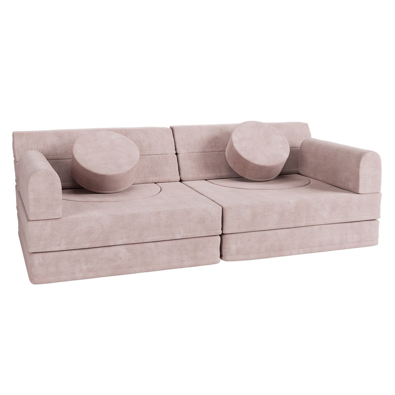Juskys Kindersofa Kayo Mit Cord Bezug & Kissen