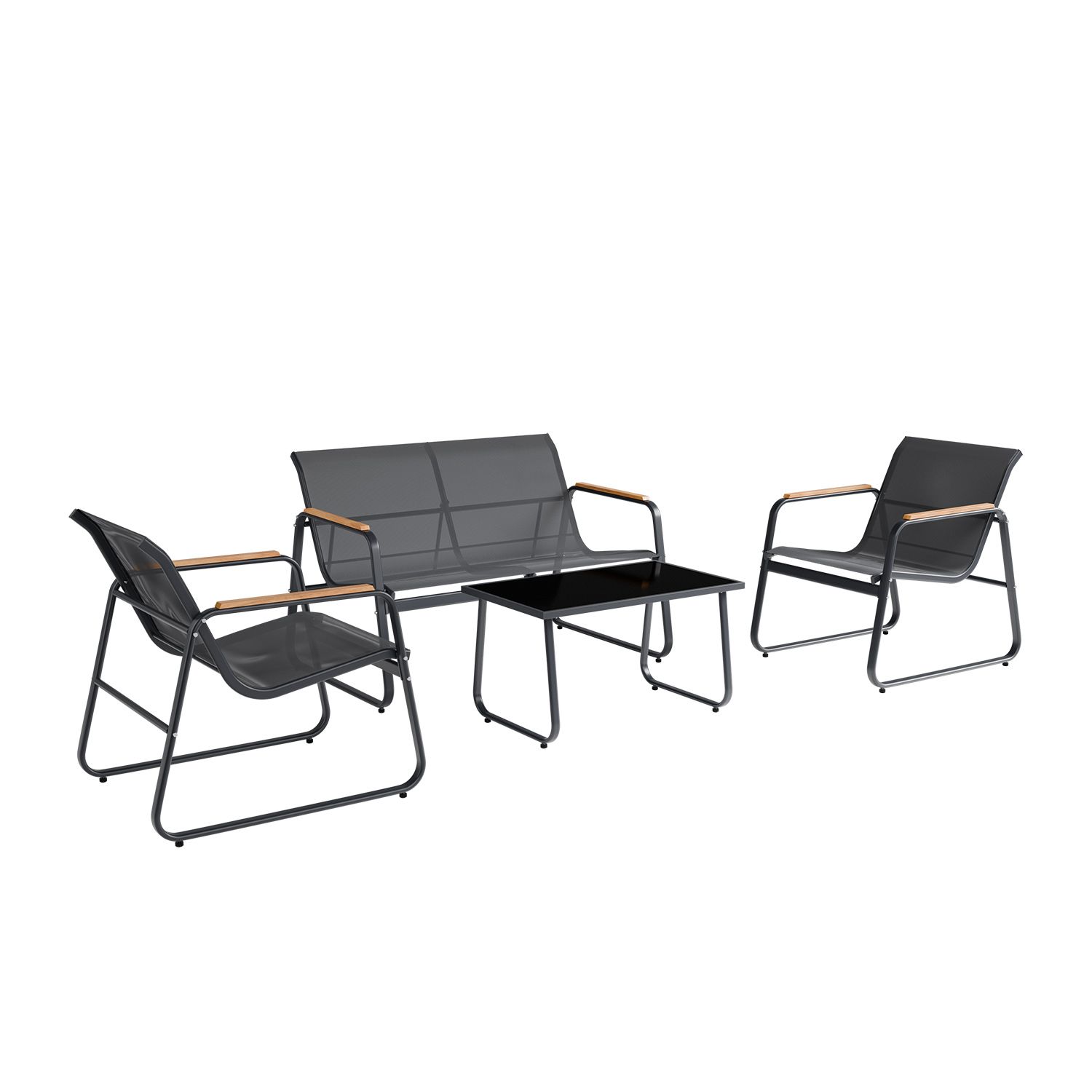 Gartenmöbelset Genua 4-teilig