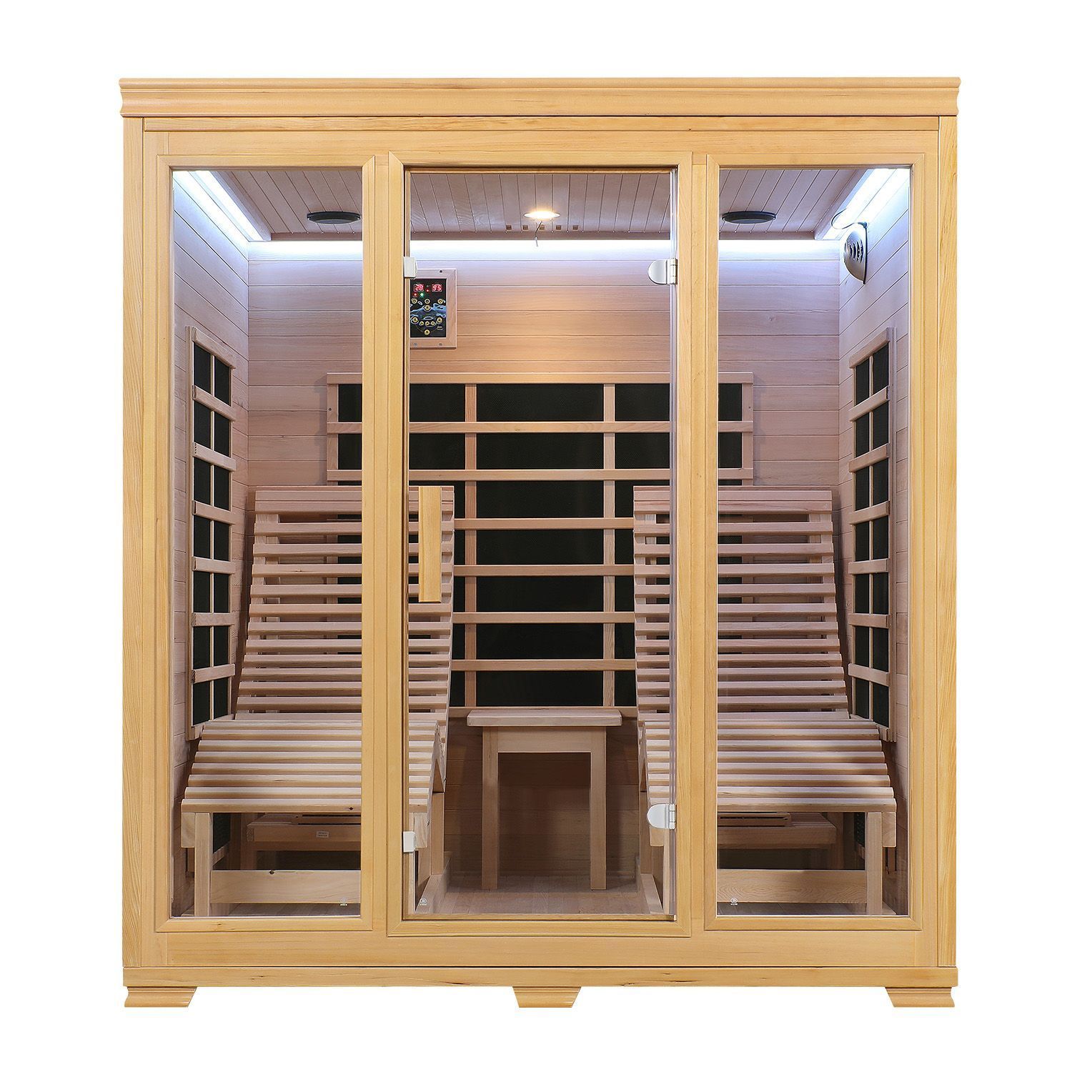 Artsauna Billund Infrarotkabine – Dual-Technologie, 2 Liegen & Tisch, 180x180x190 cm