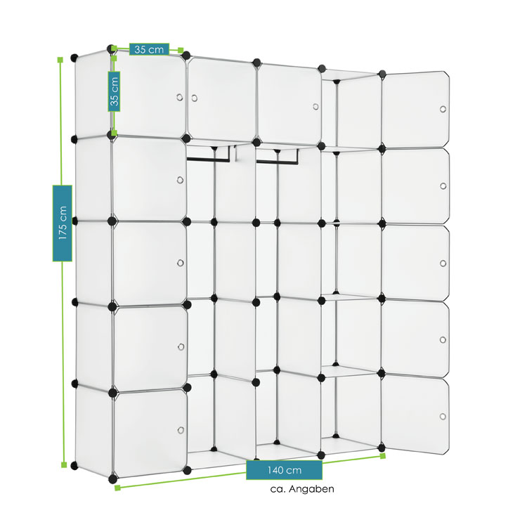 Kleiderschrank DIY Schrank Regalsystem Schuhschrank Steckregal