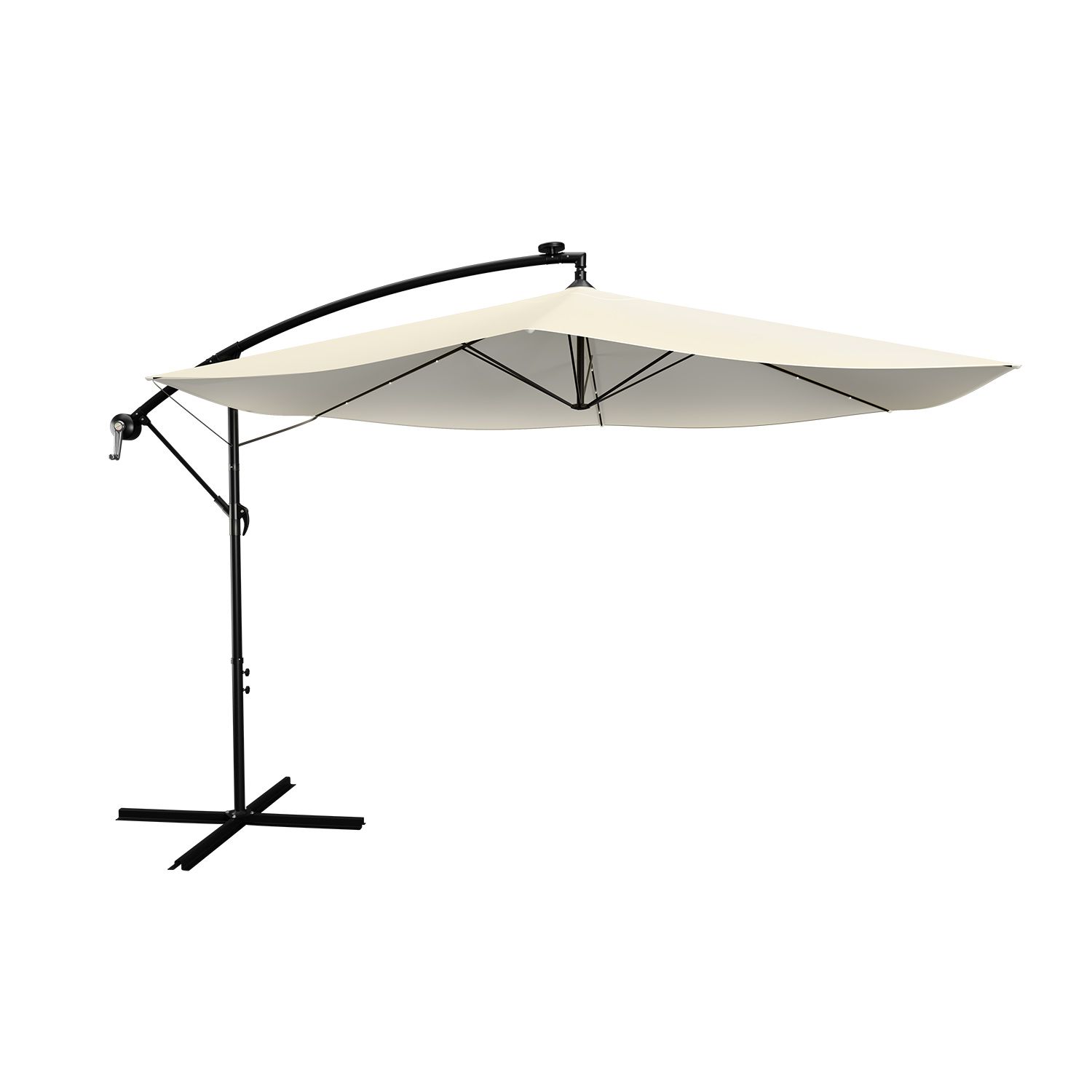 Juskys Ampelschirm Brazil 350 cm mit LED-Beleuchtung