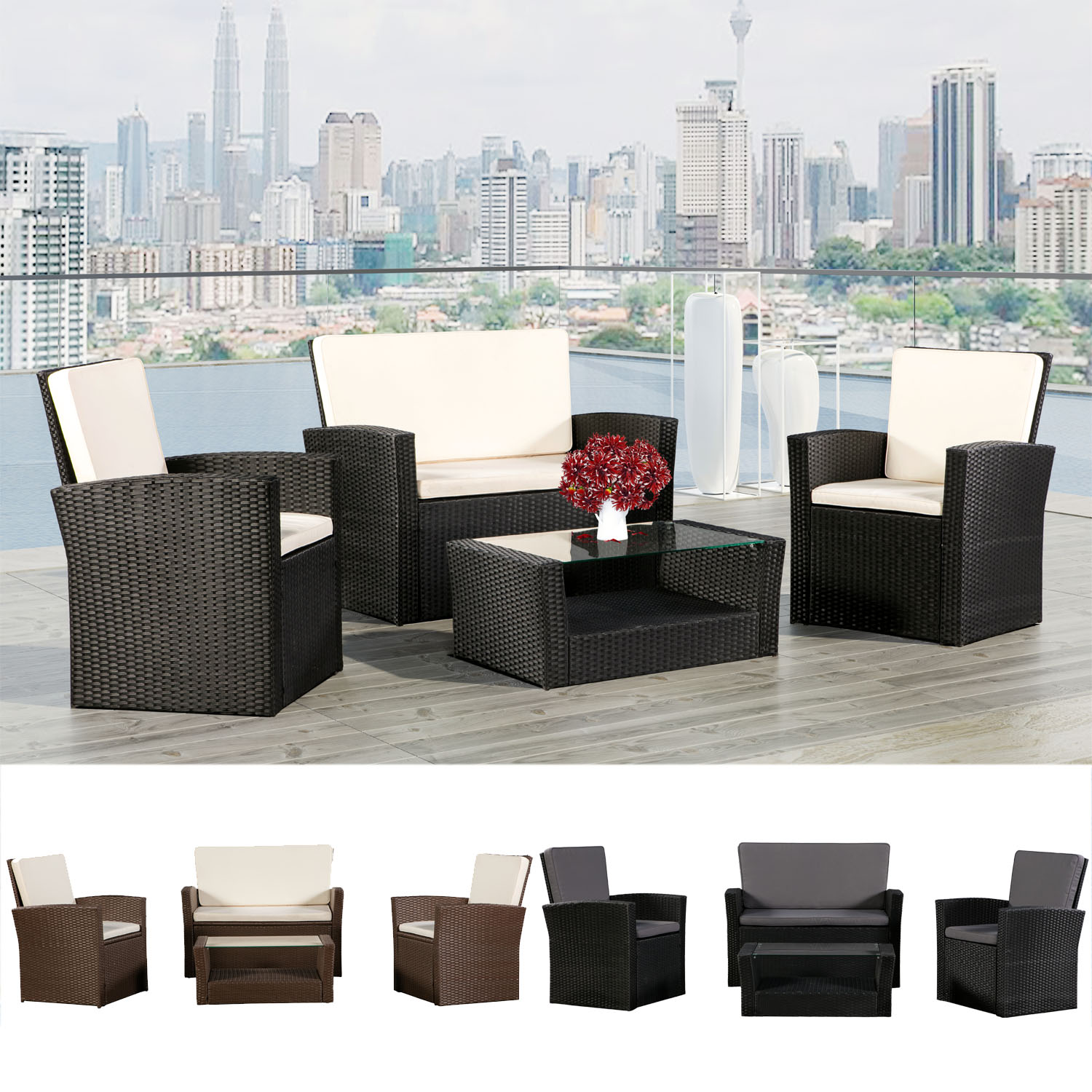 Polyrattan Gartenmöbel Juskys