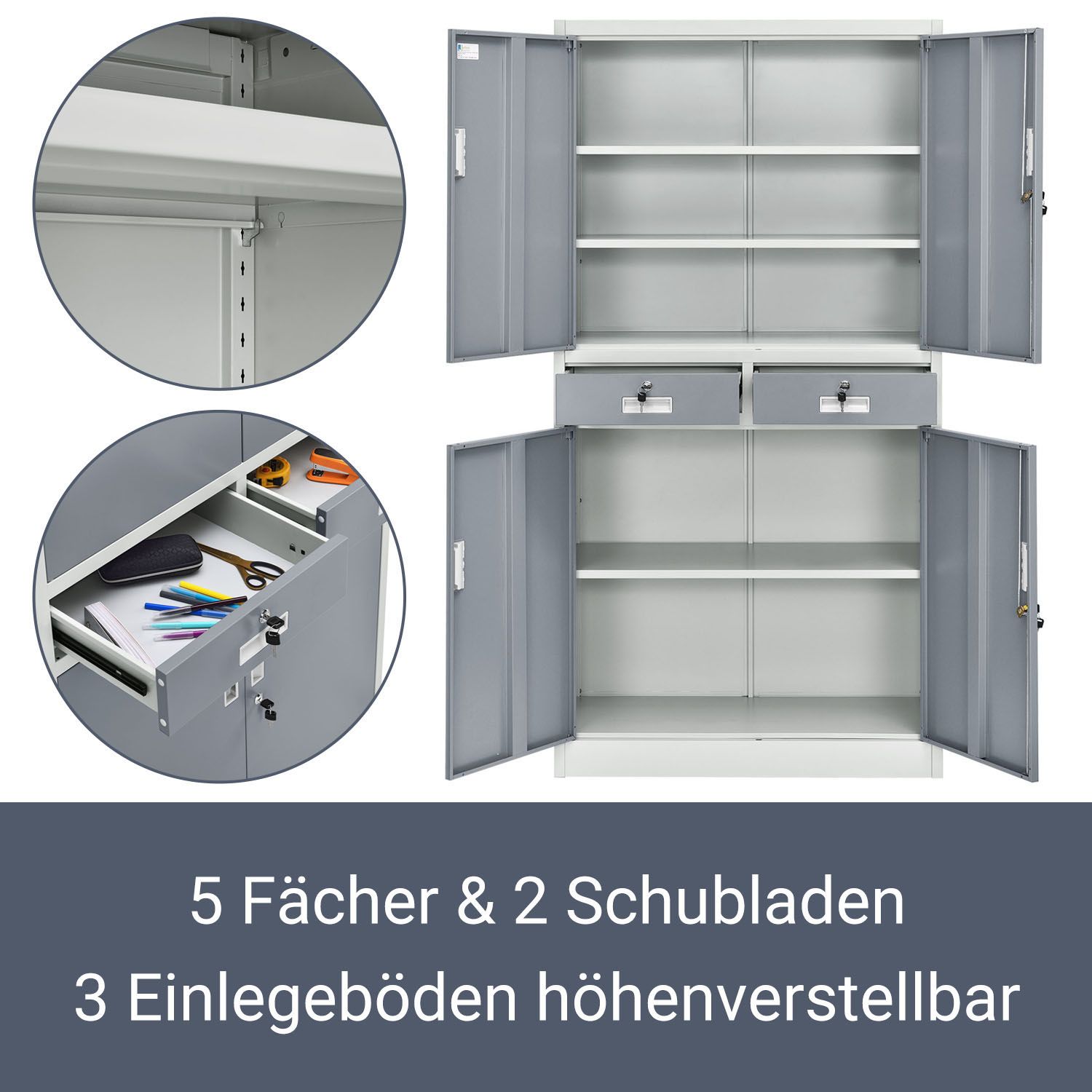 Aktenschrank Metallschrank Büroschrank Lagerschrank Materialschrank