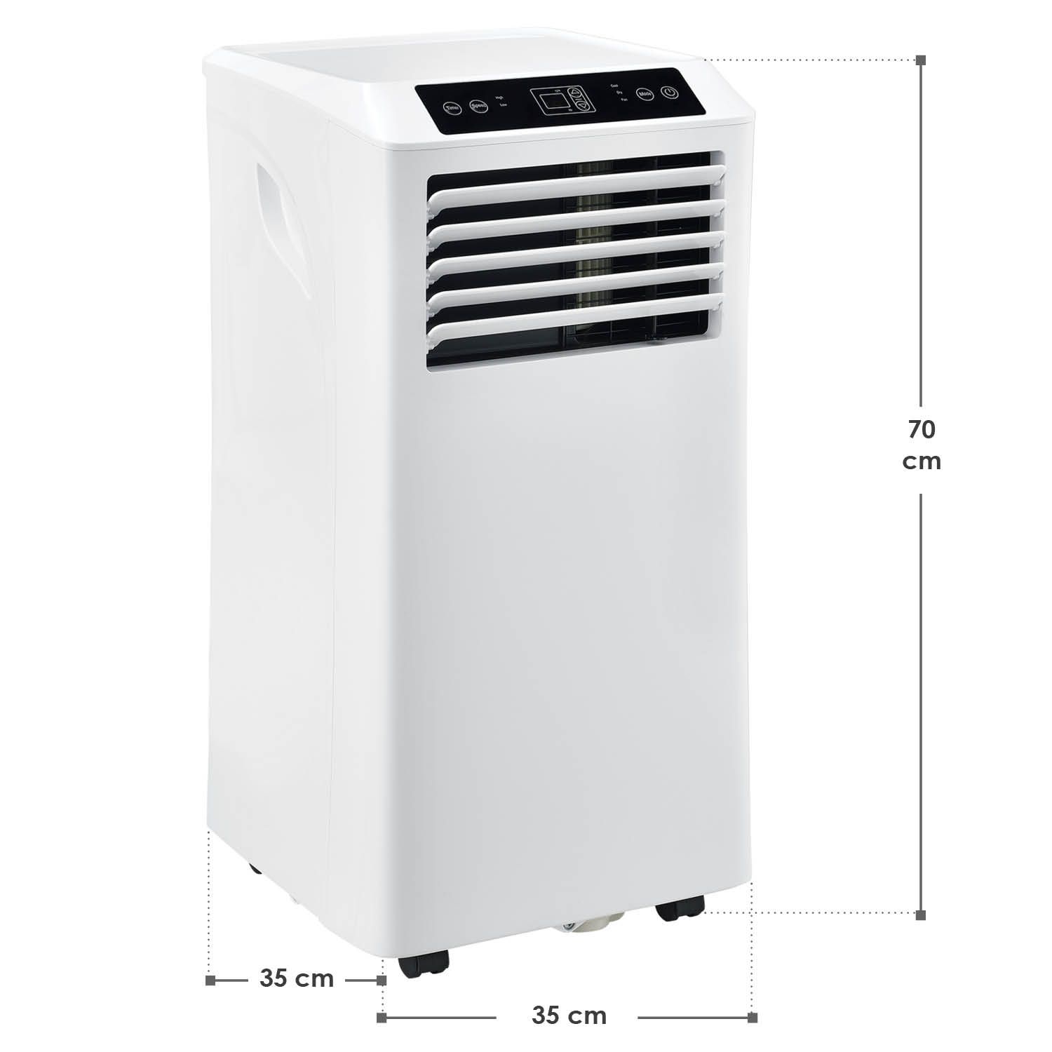 Abmessungsbild Mobile Klimaanlage 9000BTU Klimagerät 3in1 Kühler Entfeuchter Ventilator Juskys®